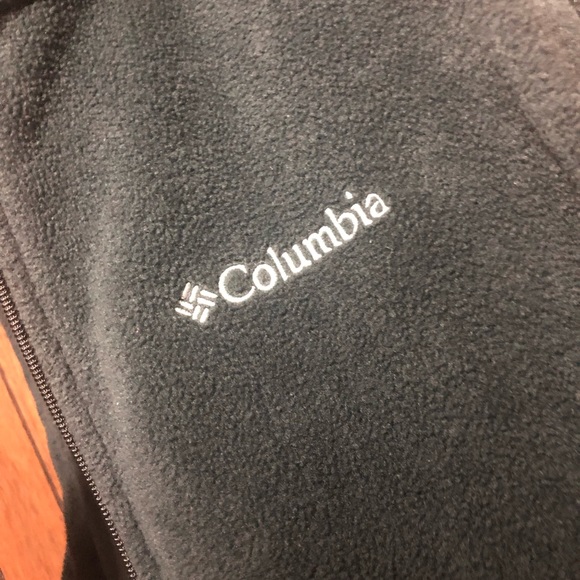 Columbia Fleece Zip Up Vest Mens Medium Dark Gray - Picture 4 of 5